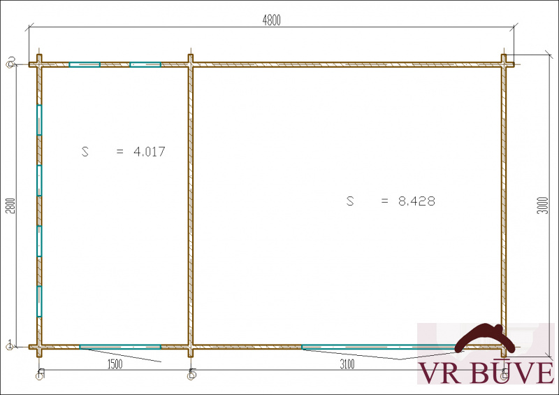 Dārza mājas AVR Taro — 14.4 m²