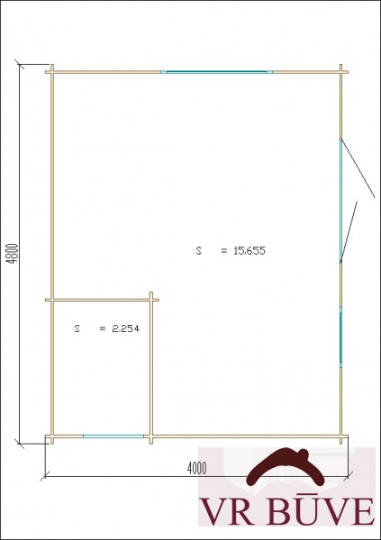 Dārza mājas AVR Flora — 19.2 m²