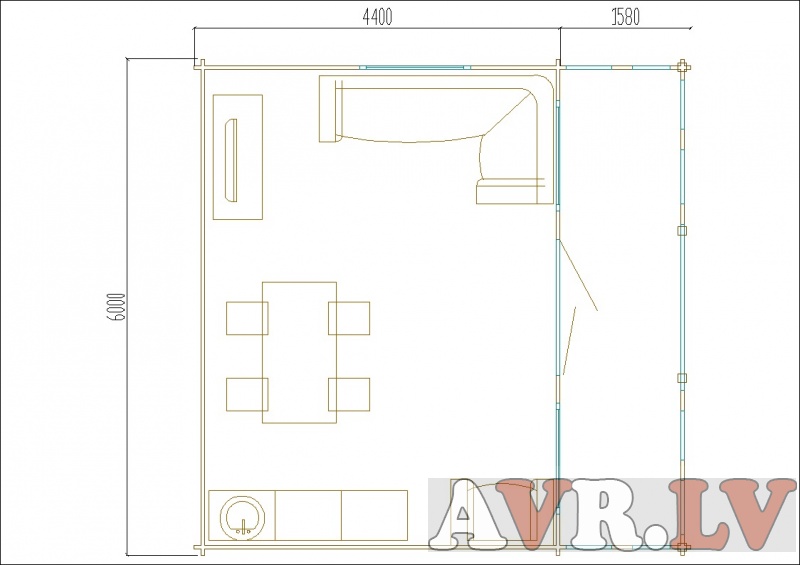 Dārza mājas AVR Virena — 36 m²